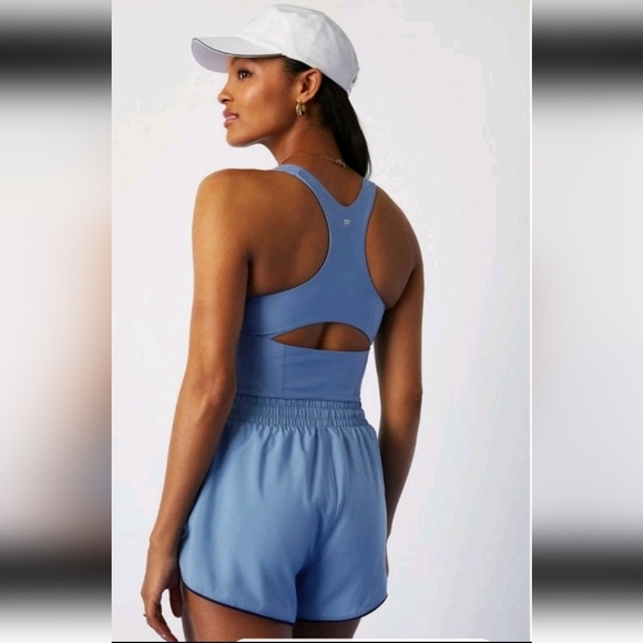 Fabletics Womens Sport Short Romper In Elemental Blue/Deep Navy S - Picture 2 of 10